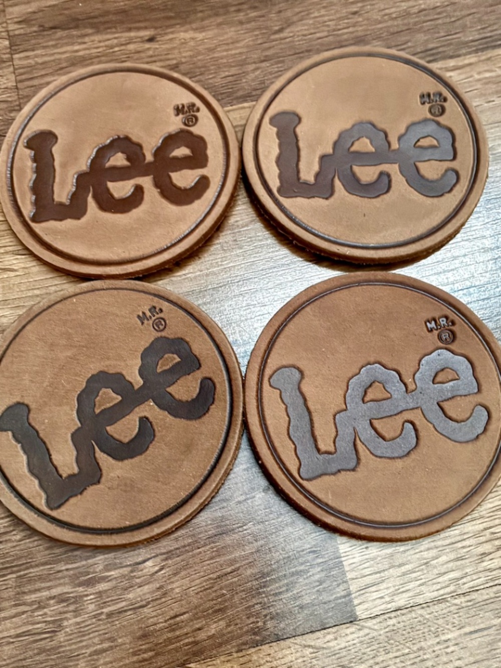 80's Lee Leather Coasters